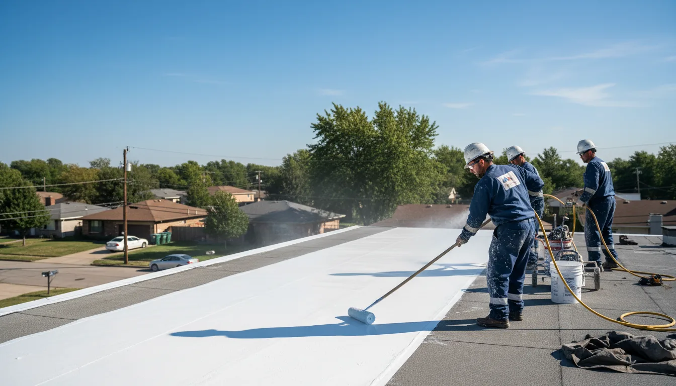 Commercial roof coating in Mentcle, PA near me